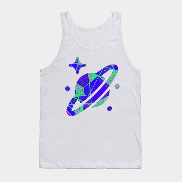 Planet galaxy space design geometric Tank Top by carolsalazar